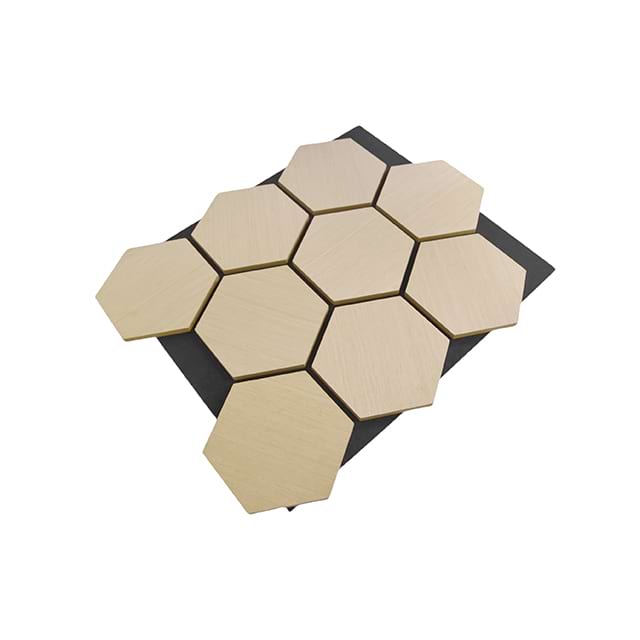 Oak Pet Wool Ceiling Tiles hexagonal Akupanel Acoustic Wall Panels For Home Slat Design Wooden Sound Absorption