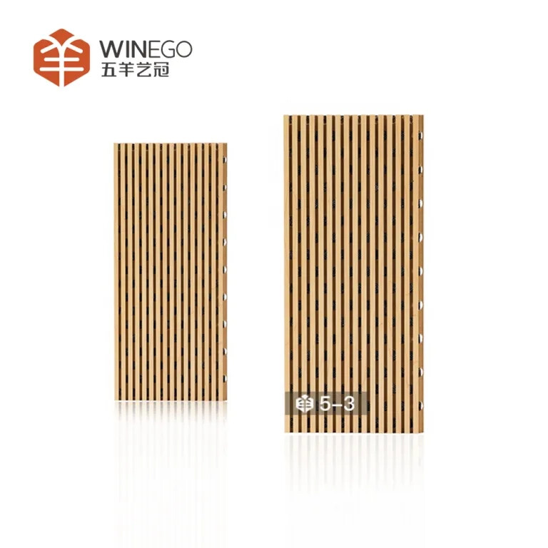 Wooden groove acoustic panel