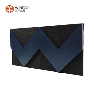 Artistic Geometric PET 3D Wood Slat Acoustic Wall Panels with Painted