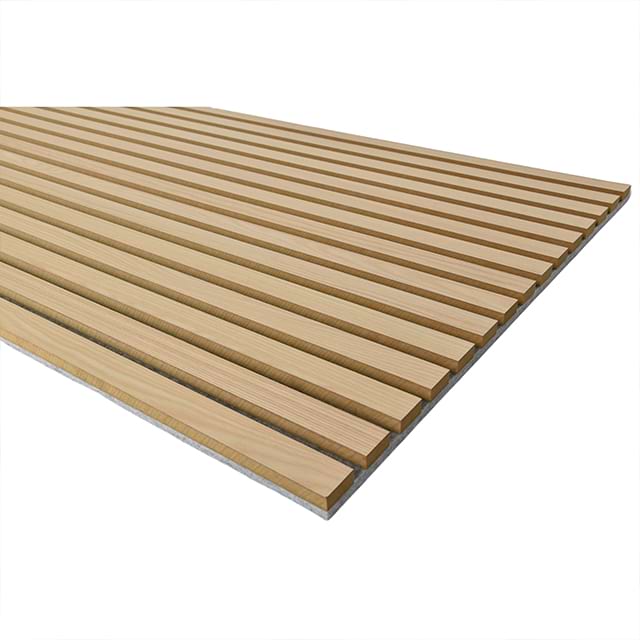 Akupanel Natural Veneer Oak Acoustic Panel Sound Absorbing MDF Wooden Slatted Decorative Wall Panel