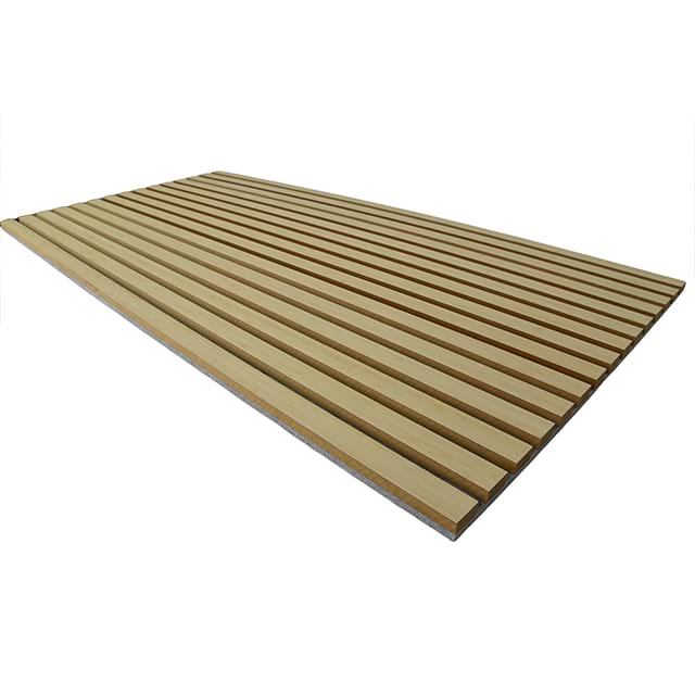 Wall And Ceiling Acoustic Panels Akupanel Mdf Soundproof Slatted Laminated PET Oak Wooden Veneer For Auditorium Hall