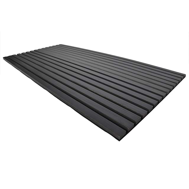 Wall And Ceiling Acoustic Panel Akupanel Mdf Soundproof Slatted Laminated PET Oak Wooden Veneer For Auditorium Hall