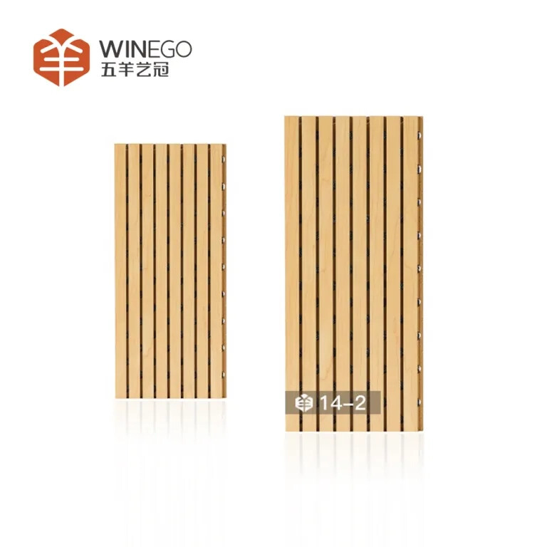 Wooden groove acoustic panel
