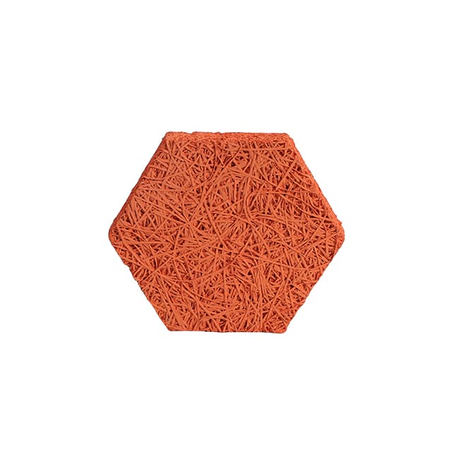 Colorful hexagonal Acoustic Wood Wool Wall Panels For Office Space