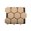Hexagonal Oak Pet Wool Ceiling Tiles CeilAkupanel Acoustic Wall Panels For Home Slat Design Sound Absorbing Panels