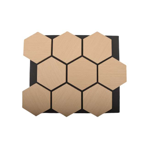 Hexagonal Oak Pet Wool Ceiling Tiles CeilAkupanel Acoustic Wall Panels For Home Slat Design Sound Absorbing Panels