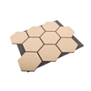 Hexagonal Oak Pet Wool Ceiling Tiles CeilAkupanel Acoustic Wall Panels For Home Slat Design Sound Absorbing Panels