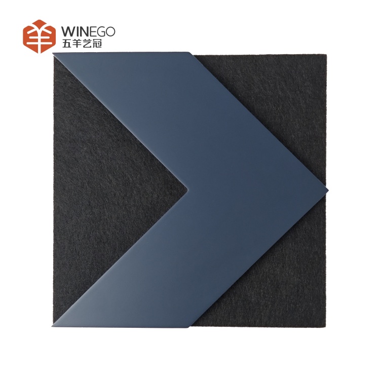 Artistic Geometric PET 3D Wood Slat Acoustic Wall Panels with Painted