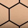Hexagonal Oak Pet Wool Ceiling Tiles CeilAkupanel Acoustic Wall Panels For Home Slat Design Sound Absorbing Panels