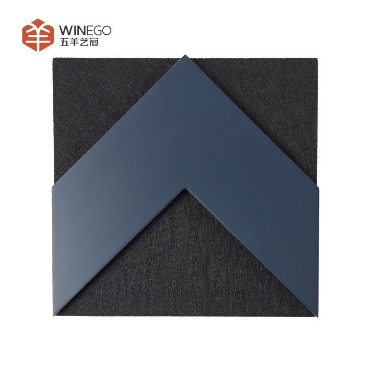 Artistic Geometric PET 3D Wood Slat Acoustic Wall Panels with Painted